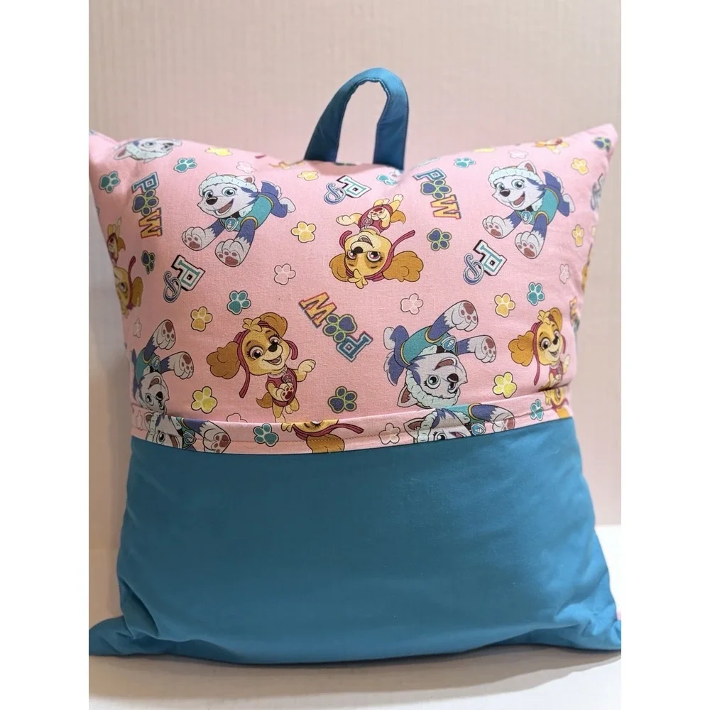 Handcrafted PAW Patrol Skye Decorative Kids reading pillow  w/Pocket and handle